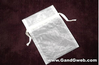 5"x7" ORGANZA POUCHES BAG IVORY PKG/12