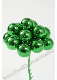 25MM GLOSS GLASS BALL ORNAMENT GREEN PKG/144