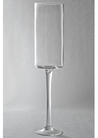 4.75" X 19.75" GLASS VASE CLEAR