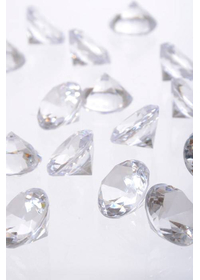 30MM ACRYLIC DIAMOND CLEAR PKG/1LB