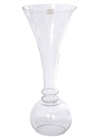 20" Reversible Glass Vase Clear