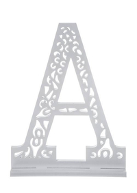 19.75" CARVED LETTER "A" WHITE