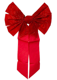 12" X 19" CHRISTMAS BOW RED