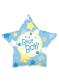 18" STAR FOIL BALLOON IT'S A BOY BLUE PKG/10