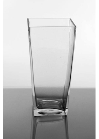4" X 5" X 12" TAPERED SQUARE VASE CLEAR