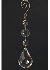 6.5" CRYSTAL DROP HANGING CLEAR