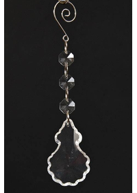 6.5" CRYSTAL DROP HANGING CLEAR