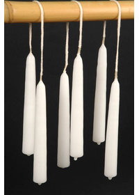 6" JOINED WICK TAPER CANDLE WHITE PKG/12