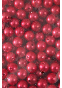 14MM ABS PEARL BEADS RED PKG(500g)
