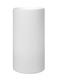 4" X 8" CYLINDER GLASS VASE WHITE