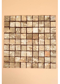 11.5" SQUARE BIRCH STRIPS TABLE MAT NATURAL