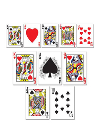 4.5" MINI DOUBLE SIDED PLAYING CARDS CUTOUTS PKG/10