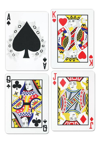 25" X 18" PLAYING CARDS CUTOUTS ASSORT SET/4