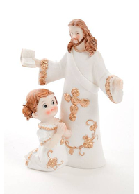 6.25" PRAYING KID WITH JESUS GIRL
