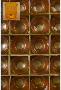 VOTIVE HOLDER AMBER PKG/25