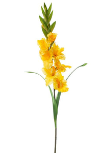 36" SILK GLADIOLUS SPRAY YELLOW