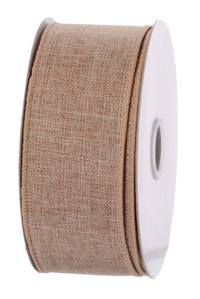 1.5" X 10YDS WIRED LIGHT NATURAL CANVAS RIBBON NATURAL