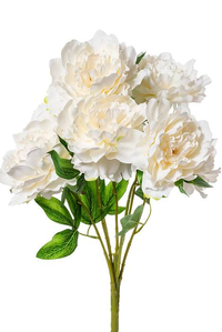 21.5" SILK PEONY BUSH X7 WHITE