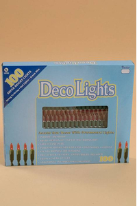 32FT SUPER BRIGHT SET/100 LIGHTS RED/GREEN WIRE
