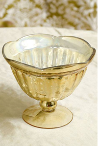 5" X 6" GLASS CARRAWAY STAND GOLD