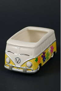 3" X 3.5" HIPPIE VAN PLANTER YELLOW