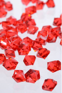 SMALL ACRYLIC CUBE RED PKG/1LB