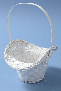 7" X 8.75" MEDIUM PRINCESS BASKET WHITE