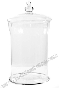 8.5" X 16.25" GLASS DOME W/LID CLEAR