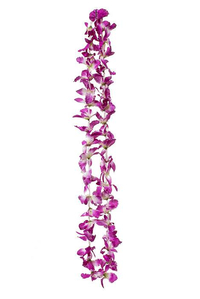 23" ORCHID NECKLACE PURPLE/WHITE