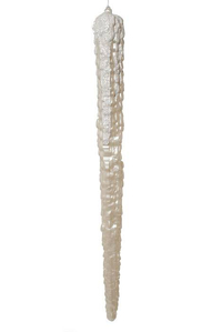 36" PLASTIC ICICLE W/GLITTER CANDY APPLE WHITE