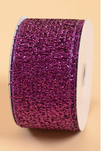 THICK FUZZY METALLIC RIBBON PURPLE