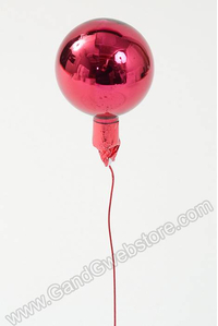 50MM GLOSS GLASS BALL ORNAMENT BURGUNDY PKG/24