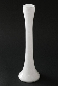 2.25" X 4.5" X 15.75" SKYLINE GLASS VASE WHITE