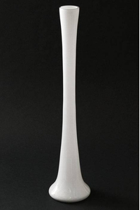 2" X 5.25" X 23.75" SKYLINE GLASS VASE WHITE