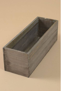 12" X 4" X 4" WOODLAND PLANTER BROWN