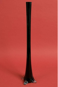 24" EIFFEL TOWER GLASS VASE BLACK