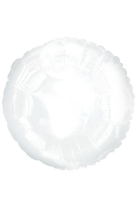 18" ROUND BALLOON WHITE PKG/10