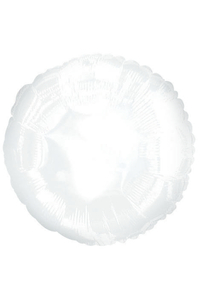 18" ROUND BALLOON WHITE PKG/10