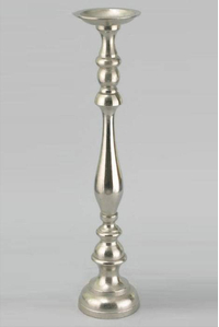 24.25" ALUMINUM CANDLE HOLDER GRAY