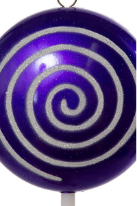 10.5" PLASTIC LOLLIPOP W/GLITTER PURPLE