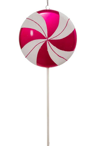 17" LOLLIPOP CANDY W/GLITTER FUCHSIA