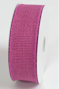 1.5" X 10YDS WIRED BURLAP RIBBON HOT FUCHSIA