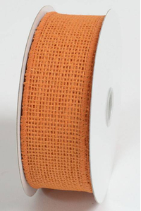 1.5" X 10YDS WIRED BURLAP RIBBON ORANGE