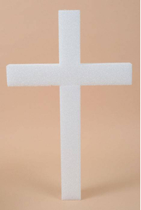 24" STYROFOAM CROSS WHITE