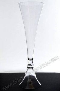 10" X 32" CLARINET GLASS VASE CLEAR