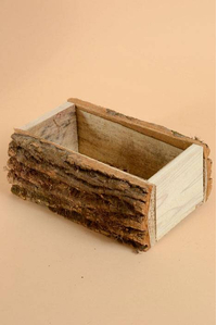 12"L X 8"W X 4.5"D LOG BOX NATURAL