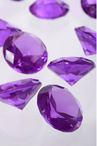 40MM ACRYLIC DIAMOND PURPLE PKG/1LB