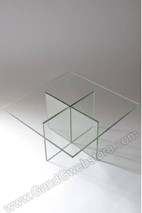 15.5" X 8.5" GLASS PLATE STAND CLEAR