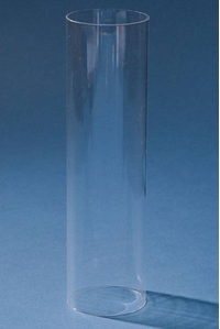 6" PLASTIC CYLINDER TUBE CLEAR PKG/6