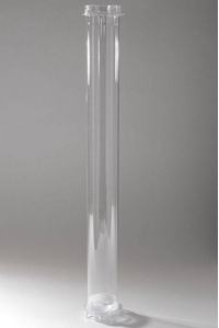 22" DELUXE PLASTIC TUBE STAND CLEAR